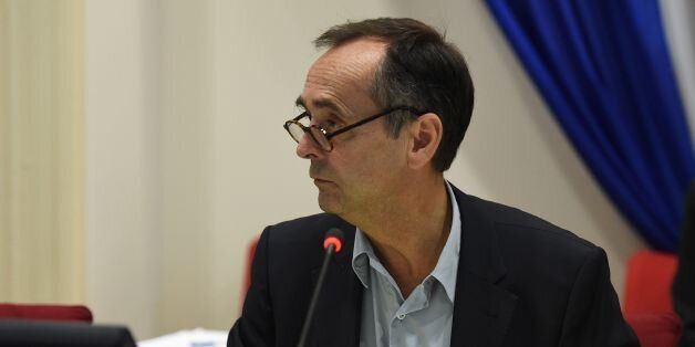 Beziers' mayor Robert Menard leads a municipal council in Beziers, southern France, on October 18, 2016, during which a local referendum on the welcoming of migrants to the city was planned to take place at the end of the meeting.Beziers' mayor since 2014, Robert Menard, said on October 12, 2016 he had not been informed that a migrant reception centre was planned in the town and thought residents should be allowed to vote in a referendum asking whether the migrants should be accepted. / AFP / SYLVAIN THOMAS (Photo credit should read SYLVAIN THOMAS/AFP/Getty Images)