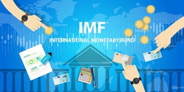 IMF International monetary fund vector concept illustration