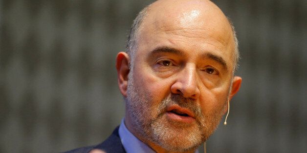 European Economic and Financial Affairs Commissioner Pierre Moscovici delivers a keynote speech ahead of an Austrian National Bank panel discussion in Vienna, Austria, February 16, 2017. REUTERS/Heinz-Peter Bader