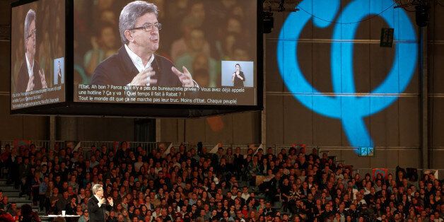 LILLE, FRANCE - APRIL 12: Jean-Luc Melenchon of the French far left Parti de Gauche and candidate for the 2017 French presidential election, attends a political rally on April 12, 2017 in Lille, France. (Photo by Sylvain Lefevre/Getty Images)