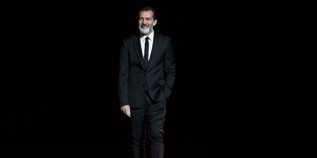 MALAGA, SPAIN - MARCH 25: Spanish actor Antonio Banderas receives the honorary Gold Biznaga award during the 20th Malaga Film Festival at the Cervantes Teather on March 25, 2017 in Malaga, Spain. (Photo by Carlos Alvarez/Getty Images)