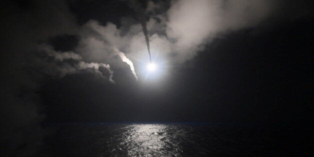 U.S. Navy guided-missile destroyer USS Porter (DDG 78) conducts strike operations while in the Mediterranean Sea which U.S. Defense Department said was a part of cruise missile strike against Syria on April 7, 2017. Ford Williams/Courtesy U.S. Navy/Handout via REUTERS ATTENTION EDITORS - THIS IMAGE WAS PROVIDED BY A THIRD PARTY. EDITORIAL USE ONLY. TPX IMAGES OF THE DAY