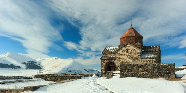 Churches of sevanavank monastery on Sevan lake