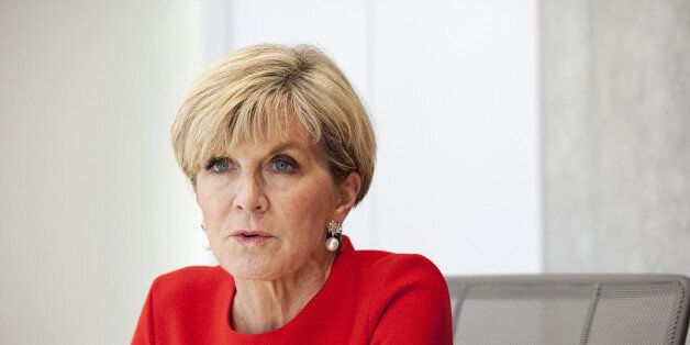 Julie Bishop, Australia's foreign minister, speaks during an interview in Singapore, on Monday, March 13, 2017. China's increasing military and economic clout is inevitable and the nation should commit to being a responsible global player, according to Bishop. Photographer: Ore Huiying/Bloomberg via Getty Images