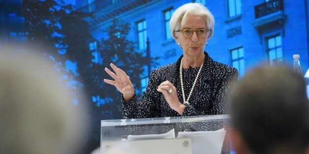 International Monetary Fund Managing Director Christine Lagarde speaks on global productivity at the American Enterprise Institute on April 3, 2017 in Washington, DC. / AFP PHOTO / Mandel Ngan (Photo credit should read MANDEL NGAN/AFP/Getty Images)