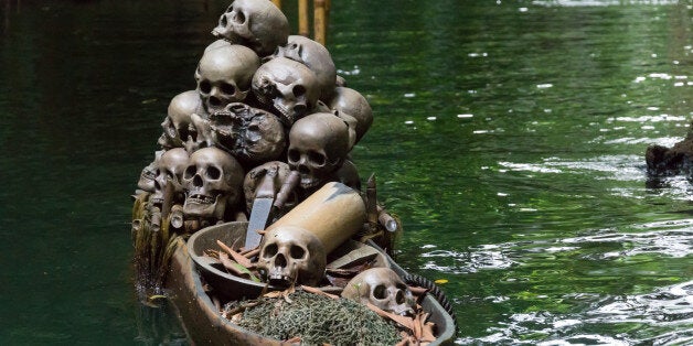 Skulls on water