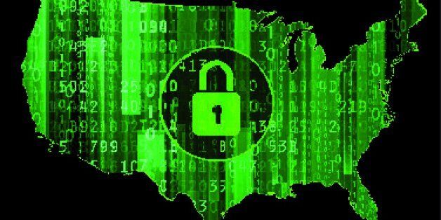 USA map - cyber security