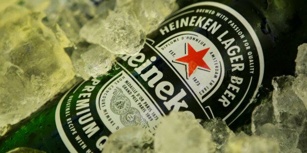 A bottle of Heineken beer, in the city of Vitoria do Espirito Santo, southeast Brazil, on January 24, 2017. Heineken recently announced that it is in talks with Kirin to acquire the brewery business of the Japanese brewery in Brazil, a move that would challenge Anheuser-Busch InBev dominance in its largest market. (Photo by Diego Herculano/NurPhoto via Getty Images)