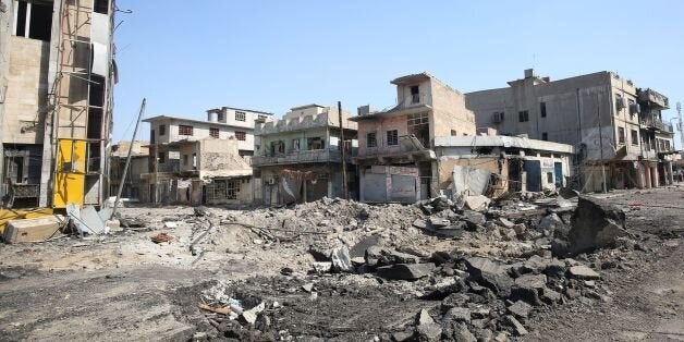 A picture taken on March 25, 2017, shows the damaged streets of the Old City of Mosul, during the government forces' ongoing offensive to retake the city from Islamic State (IS) group fighters. / AFP PHOTO / AHMAD AL-RUBAYE (Photo credit should read AHMAD AL-RUBAYE/AFP/Getty Images)