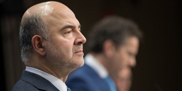 Pierre Moscovici, economic commissioner for the European Union (EU), pauses during a news conference following a Eurogroup meeting of finance ministers in Brussels, Belgium, on Monday, Feb. 20, 2017. As Greek efforts to conclude a year-old review of its rescue program stall, the governments ability to regain access to the public debt market grows slimmer, increasing the possibility Athens will have to seek another unpopular strings-attached bailout program. Photographer: Jasper Juinen/Bloomberg via Getty Images