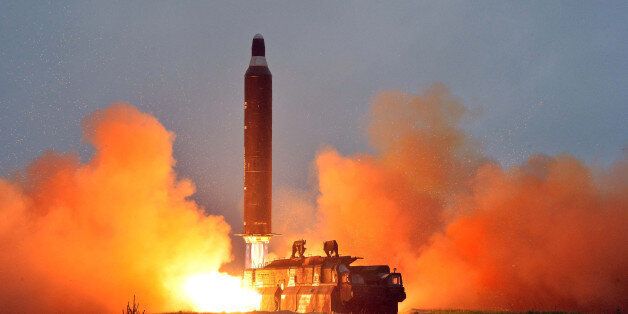 A test launch of ground-to-ground medium long-range ballistic rocket Hwasong-10 in this undated photo released by North Korea's Korean Central News Agency (KCNA) on June 23, 2016. REUTERS/KCNA ATTENTION EDITORS - THIS PICTURE WAS PROVIDED BY A THIRD PARTY. REUTERS IS UNABLE TO INDEPENDENTLY VERIFY THE AUTHENTICITY, CONTENT, LOCATION OR DATE OF THIS IMAGE. FOR EDITORIAL USE ONLY. NOT FOR SALE FOR MARKETING OR ADVERTISING CAMPAIGNS. NO THIRD PARTY SALES. NOT FOR USE BY REUTERS THIRD PARTY DISTRIBUTORS. SOUTH KOREA OUT. NO COMMERCIAL OR EDITORIAL SALES IN SOUTH KOREA. THIS PICTURE IS DISTRIBUTED EXACTLY AS RECEIVED BY REUTERS, AS A SERVICE TO CLIENTS. TPX IMAGES OF THE DAY