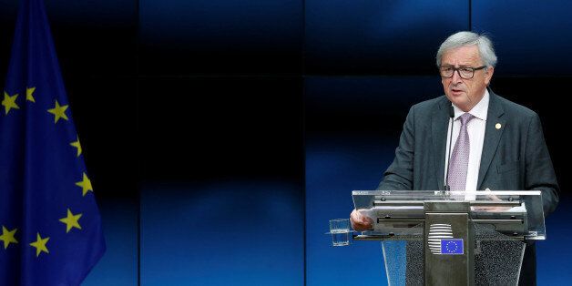 European Commission President Jean-Claude Juncker addresses a news conference during a European Union leaders summit in Brussels, Belgium March 10, 2017. REUTERS/Francois Lenoir