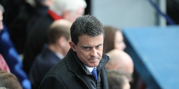 PARIS, FRANCE - MARCH 18: French politician Manuel Valls during the RBS Six Nations match between France and Wales at Stade de France on March 18, 2017 in Paris, France. (Photo by Xavier Laine/Getty Images)