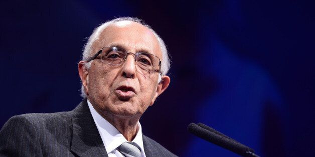 LONDON, ENGLAND - APRIL 04: Ahmed Kathrada onstage during The Asian Awards held at The Grosvenor House Hotel on April 4, 2014 in London, England. (Photo by Karwai Tang/WireImage)