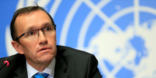U.N. special envoy for the Cyprus reunification talks Espen Barth Eide speaks during a news conference in Geneva, Switzerland January 9, 2017. REUTERS/Pierre Albouy