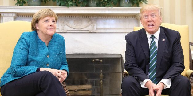 WASHINGTON, D.C - MARCH 17: German Chancellor Angel Merkel and US-President Donald Trump meet with each other at the White House on March 17, 2017 in Washington, D.C . PHOTOGRAPH BY Picture-Alliance / Barcroft ImagesLondon-T:+44 207 033 1031 E:hello@barcroftmedia.com -New York-T:+1 212 796 2458 E:hello@barcroftusa.com -New Delhi-T:+91 11 4053 2429 E:hello@barcroftindia.com www.barcroftmedia.com (Photo credit should read Picture-Alliance/Barcroft Images / Barcroft Media via Getty Images)