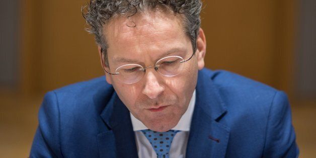 Jeroen Dijsselbloem, Dutch finance minister and head of the group of euro-area finance ministers, looks on ahead of a Eurogroup meeting of finance ministers in Brussels, Belgium, on Monday, Feb. 20, 2017. As Greek efforts to conclude a year-old review of its rescue program stall, the governments ability to regain access to the public debt market grows slimmer, increasing the possibility Athens will have to seek another unpopular strings-attached bailout program. Photographer: Jasper Juinen/Bloomberg via Getty Images