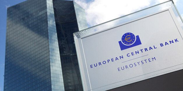The European Central Bank, ECB is pictured in Frankfurt am Main, Germany, on March 9, 2017.The European Central Bank on Thursday raised its eurozone economic growth forecasts for this year and next, said ECB president Mario Draghi. / AFP PHOTO / Daniel ROLAND (Photo credit should read DANIEL ROLAND/AFP/Getty Images)