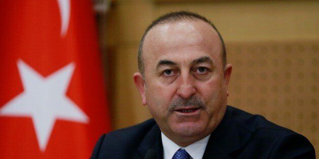 ANKARA, TURKEY - MARCH 09 : Turkish Foreign Minister Mevlut Cavusoglu meets with representatives of Media Institutions at Turkish Foreign Ministry in Ankara, Turkey on March 09, 2017. (Photo by Metin Aktas/Anadolu Agency/Getty Images)