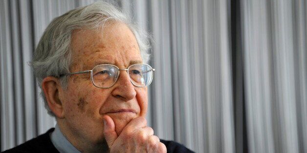 US linguist, philosopher and political activist, Noam Chomsky addresses a press conference in the southern German city of Stuttgart on March 23, 2010. Chomsky was awarded the 'Erich Fromm Prize' from the International Erich Fromm Society. AFP PHOTO DDP / SASCHA SCHUERMANN GERMANY OUT (Photo credit should read SASCHA SCHUERMANN/AFP/Getty Images)