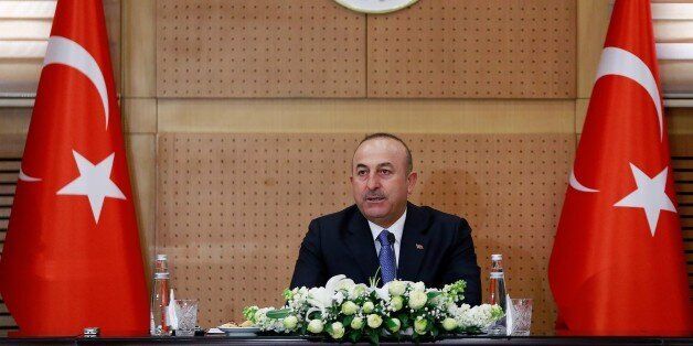 ANKARA, TURKEY - MARCH 09 : Turkish Foreign Minister Mevlut Cavusoglu meets with representatives of Media Institutions at Turkish Foreign Ministry in Ankara, Turkey on March 09, 2017. (Photo by Metin Aktas/Anadolu Agency/Getty Images)