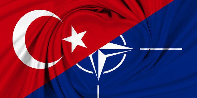 Turkish and NATO flag