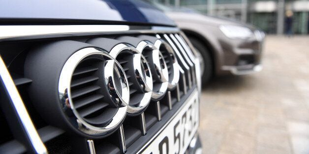 Audi cars are parked in front of the company's headquarters in Ingolstadt, Germany, March 15, 2017. REUTERS/Lukas Barth