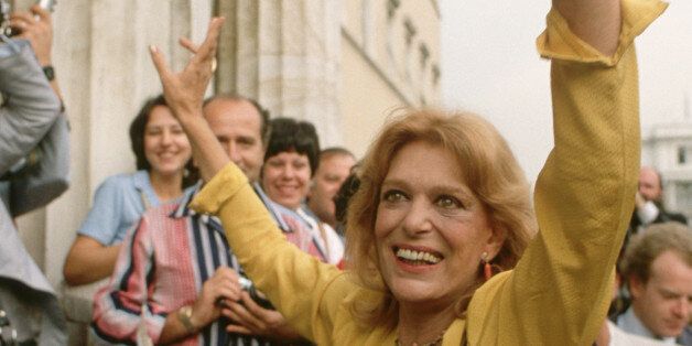Melina Merkouri in Athens during election. (Photo by ï¿½ï¿½ Vittoriano Rastelli/CORBIS/Corbis via Getty Images)