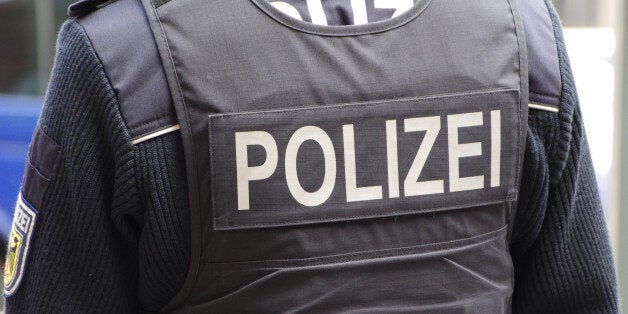 Frankfurt am Main, Germany â May 21, 2016: A Police man in Frankfurt am Main railway station.