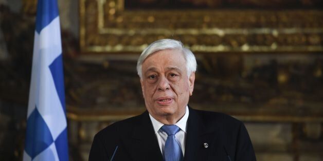 Greek President Prokopios Pavlopoulos stands during a press conference at the University of Coimbra in Coimbra on January 30, 2017. / AFP / PATRICIA DE MELO MOREIRA (Photo credit should read PATRICIA DE MELO MOREIRA/AFP/Getty Images)