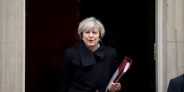 British Prime Minister Theresa May leaves 10 Downing Street for the weekly Prime Minister's Questions session at the House of Commons in central London on March 1, 2017.The House of Lords looks set today to defy Prime Minister Theresa May by demanding guarantees for EU nationals living in Britain, delaying a bill she needs to start Brexit negotiations. / AFP / Justin TALLIS (Photo credit should read JUSTIN TALLIS/AFP/Getty Images)