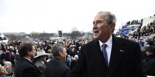 Former US president George W. Bush leaves after the Presidential Inauguration at the US Capitol in Washington, D.C., U.S. January 20, 2017. REUTERS\Saul Loeb\Pool
