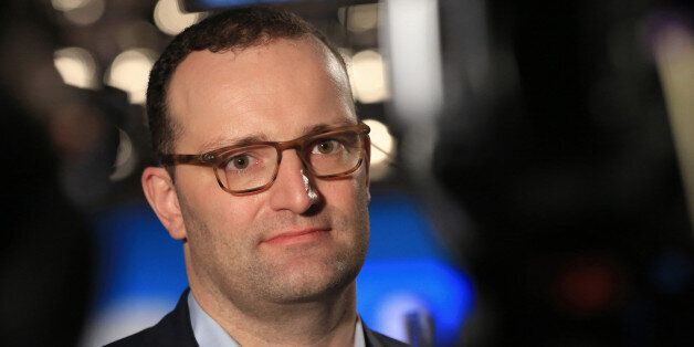 Jens Spahn, Germany's deputy finance minister and Christian Democratic Union party member, pauses during a Bloomberg Television interview at the CDU party conference in Essen, Germany, on Tuesday, Dec. 6, 2016. Chancellor Angela Merkel called for a ban on full-face veils and said she'll protect Germany against future refugee waves, reaching out to critics of her liberal migration policy as she asked a convention of her CDU to back her bid for a fourth term. Photographer: Krisztian Bocsi/Bloomberg via Getty Images