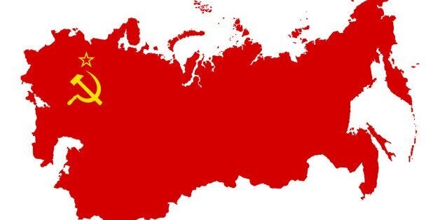 The territory of the Soviet Union. Isolated illustration on a white background.