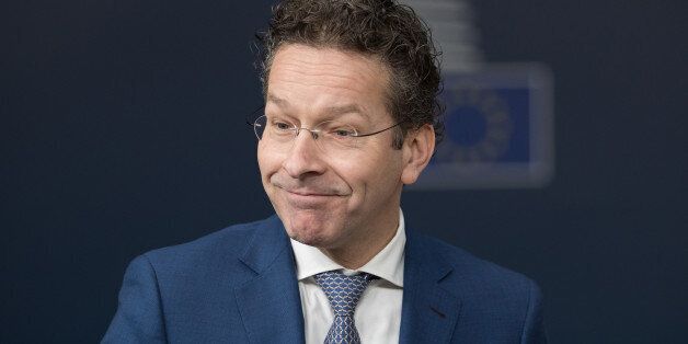 Jeroen Dijsselbloem, Dutch finance minister and head of the group of euro-area finance ministers, reacts as he arrives for an Ecofin meeting of European Union (EU) finance ministers in Brussels, Belgium, on Tuesday, Feb. 21, 2017. Euro-area finance ministers on Monday poured cold water on a quick disbursal of new aid payments, with Athens and its creditors agreeing to pick up discussions in the coming days. Photographer: Jasper Juinen/Bloomberg via Getty Images