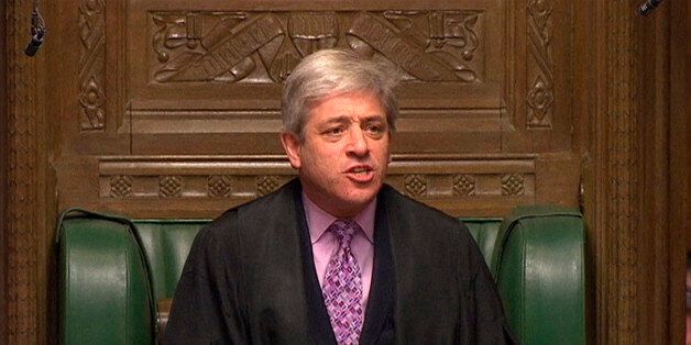 A video grab image shows the Speaker of the House of Commons, John Bercow, announcing the result of the vote on gay marriage legislation, in the House of Commons, London February 5, 2013. British lawmakers on Tuesday backed legalising gay marriage in the first of several votes on the issue after a debate which split Prime Minister David Cameron's ruling Conservative party in two. REUTERS/UK Parliament (BRITAIN - Tags: POLITICS RELIGION SOCIETY) NO COMMERCIAL OR BOOK SALES. FOR EDITORIAL USE ONLY. NOT FOR SALE FOR MARKETING OR ADVERTISING CAMPAIGNS. NO THIRD PARTY SALES. NOT FOR USE BY REUTERS THIRD PARTY DISTRIBUTORS