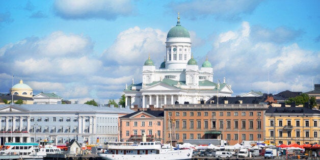 Historical Helsinki view on summers day.