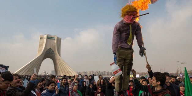 TEHRAN, IRAN - FEBRUARY 10: Iranians celebrate the anniversary of the 1979 Islamic Revolution and denounce U.S. President Donald Trumps recent statements regarding the Muslim state February 10, 2017 in Tehran, Iran. The revolution toppled the late pro-U.S. Shah, Mohammad Reza Pahlavi, led by Shia cleric Ayatollah Ruhollah Khomeini. (Photo by Majid Saeedi/Getty Images)