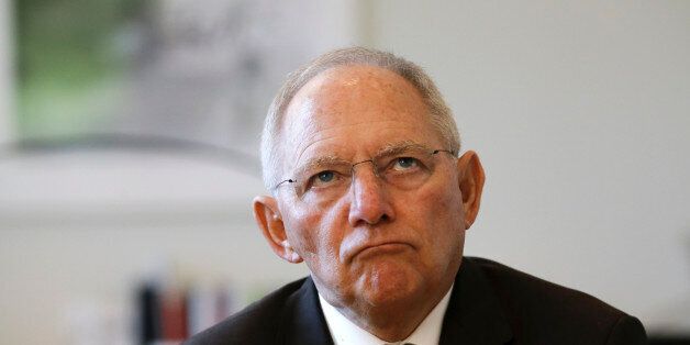 German Finance Minister Wolfgang Schaeuble gives an interview as part of a Reuters Euro Zone Summit, at the finance ministry in Berlin February 2, 2015. Berlin will not accept any one-sided changes to Greece's bailout scheme, Schaeuble told Reuters in an interview on Monday, adding that he was prepared to meet Yanis Varoufakis, Greece's new finance minister.