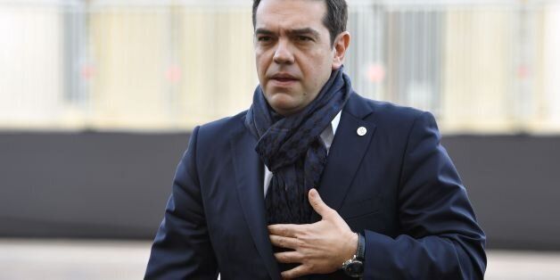 Greec's Prime Minister Alexis Tsipras arrives for an Informal summit of EU heads of state or government on February 3, 2017 in Valletta, Malta. European Union leaders will try to rally together to revive the beleaguered bloc at a special summit in Malta Friday in the face of 'threats' from migration, Brexit and Donald Trump. It is the latest in a series of crisis meetings since Britain voted to leave the EU last June, but fears about the new US president have strengthened the sense that the bloc is now at a decisive moment in its history. / AFP / ANDREAS SOLARO (Photo credit should read ANDREAS SOLARO/AFP/Getty Images)