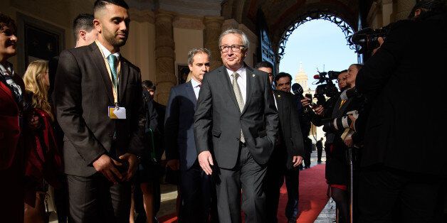 VALLETTA, MALTA - FEBRUARY 03: President of the European Commission Jean-Claude Juncker arrives at the Malta Informal Summit on February 3, 2017 in Valletta, Malta. Theresa May attends an informal summit of the 27 EU leaders to brief them on her recent meeting with President Trump. She has secured a guarantee from Trump that he is 100% supportive of NATO and she will encourage the EU countries to contribute the agreed 2% of their GDP on defence. (Photo by Leon Neal-Pool/Getty Images)