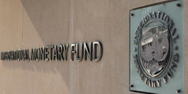 Washington, UNITED STATES: The International Monetary Fund logo is seen 05 April, 2007 along Pennsylvania...