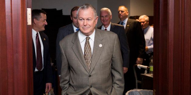 UNITED STATES - OCTOBER 7: Rep. Dana Rohrabacher, leaves the House Republican Conference meeting in the Capitol on Wednesday, Oct. 7, 2015. (Photo By Bill Clark/CQ Roll Call)