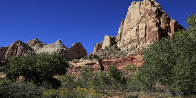 North America, USA, Utah, View of Rock Mountain in Capitol Reef National Park. (Photo by: JTB/UIG via Getty Images)