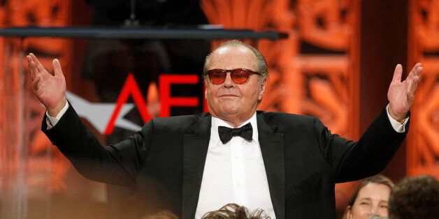 Actor Jack Nicholson stands as he is introduced at the TV Land cable channel taping of the AFI Life Achievement Award, honoring actress Shirley MacLaine, in Los Angeles June 7, 2012. The show will be telecast June 24. REUTERS/Fred Prouser (UNITED STATES - Tags: ENTERTAINMENT)