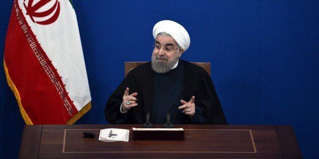 TEHRAN, IRAN - JANUARY 17: Iranian President Hassan Rouhani holds a press conference in Tehran, Iran on January 17, 2017. (Photo by Fatemeh Bahrami/Anadolu Agency/Getty Images)
