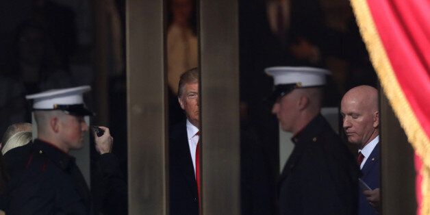 U.S. President-elect Donald Trump waits to walk out to the platform to be sworn in as the 45th president of the United States on the West front of the U.S. Capitol in Washington, U.S., January 20, 2017. REUTERS/Carlos Barria