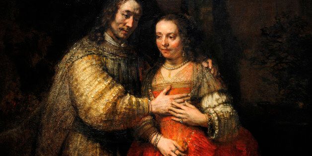 Rembrandt Harmenszoon van Rijn (1606-1669). Dutch painter. The Jewish Bride, c.1665-1669. Rijksmuseum, Amsterdam, Holland. (Photo by: PHAS/UIG via Getty Images)