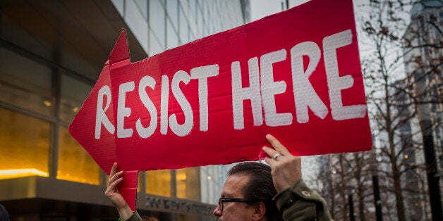 NEW YORK CITY, NEW YORK, UNITED STATES - 2017/01/17: With Donald Trump choosing 6 Goldman Sachs veterans for his administration, dozens of activists, on January 17, converged at the Goldman headquarters in Manhattan, to occupy and protest the continuing relationship with the White House and the Wall Street giant. (Photo by Michael Nigro/Pacific Press/LightRocket via Getty Images)