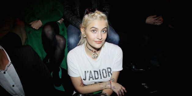 PARIS, FRANCE - JANUARY 21: Paris Jackson attends the Dior Homme Menswear Fall/Winter 2017-2018 show as part of Paris Fashion Week on January 21, 2017 in Paris, France. (Photo by Victor Boyko/Getty Images)